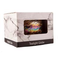 Amelia Art Glass Gold Round Tealight Holder Extra Image 1 Preview